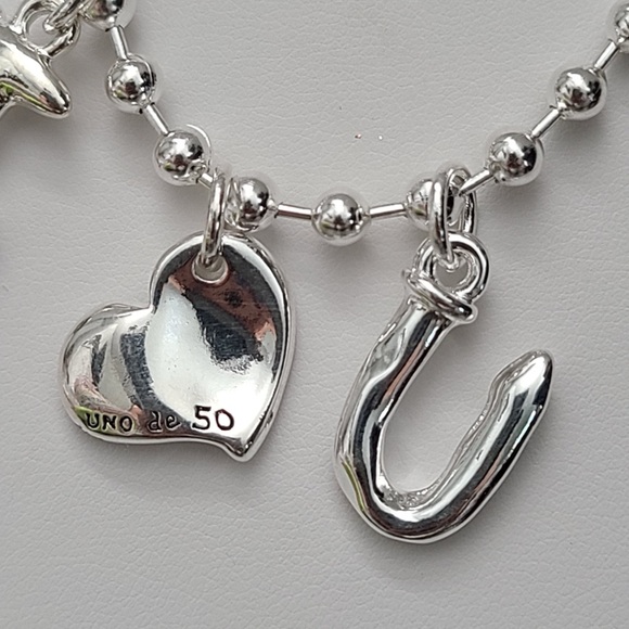 Uno de 50 Necklace • I LOVE U • Silver plated - Picture 5 of 12